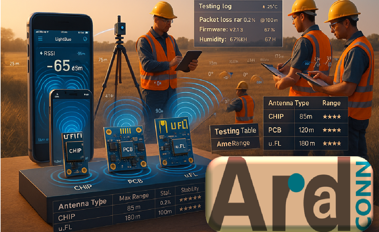 Arad Connectivity MN52H (Nordic nRF52840) BLE模組戶外數據傳輸距離實測 ─ 真實性能大揭密!